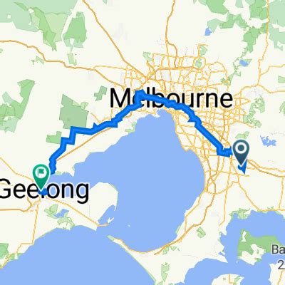 Best route to drive from Morwell to Narre Warren